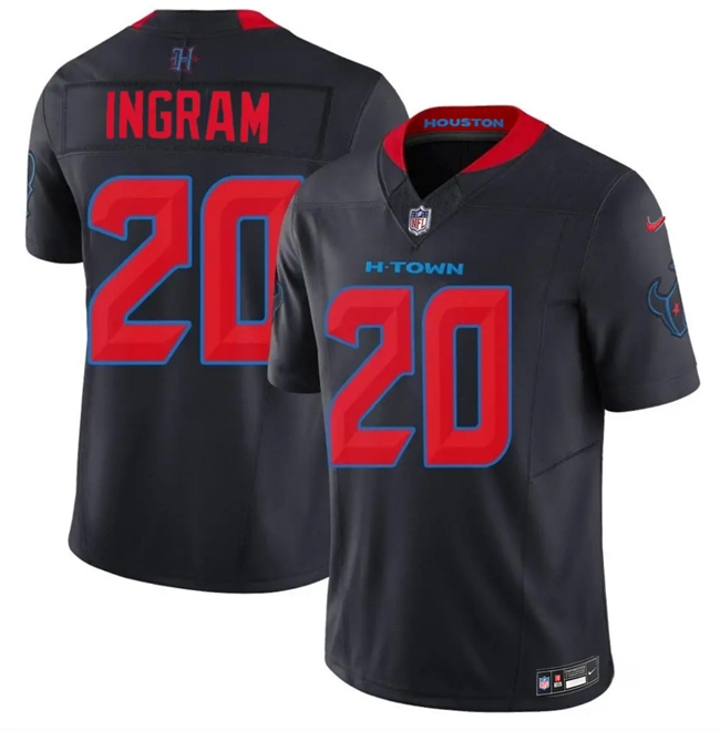 Men's Navy Houston Texans #20 Ja'Marcus Ingram 2nd Alternate 2026 F.U.S.E. Vapor Limited Stitched Football Jersey